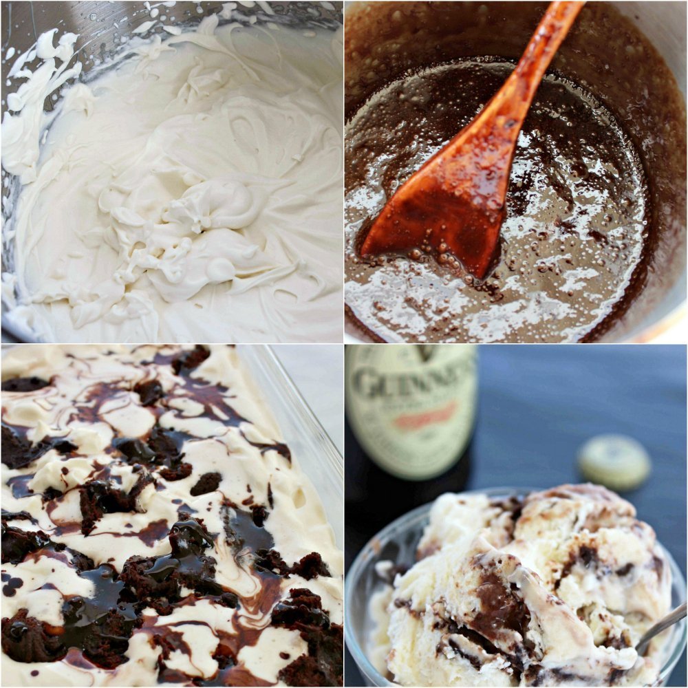 Homemade Ice Cream with Baileys and Guinness Beer Process