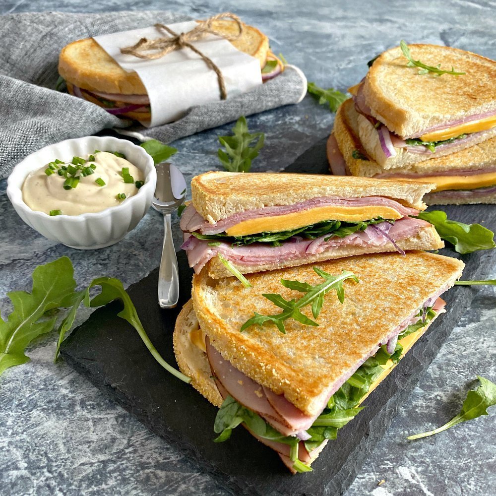 Ham Cheese Pressed Sandwiches